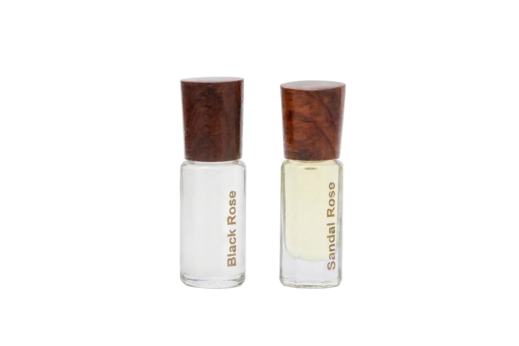 Nafastar Black Rose & Sandal Rose Attar Combo | Luxury Long-Lasting Fragrance Set