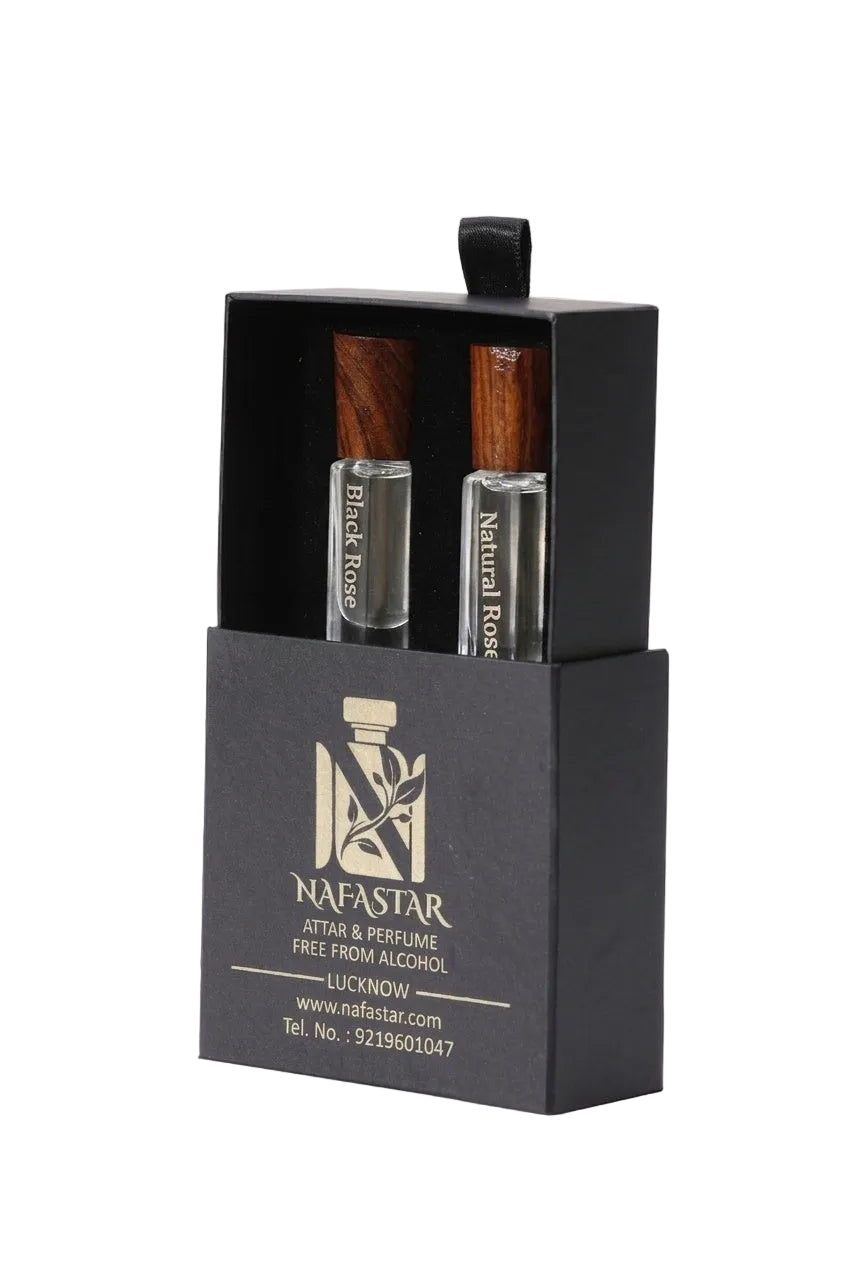Nafastar Rose Noir Duo | Premium Natural Rose & Black Rose