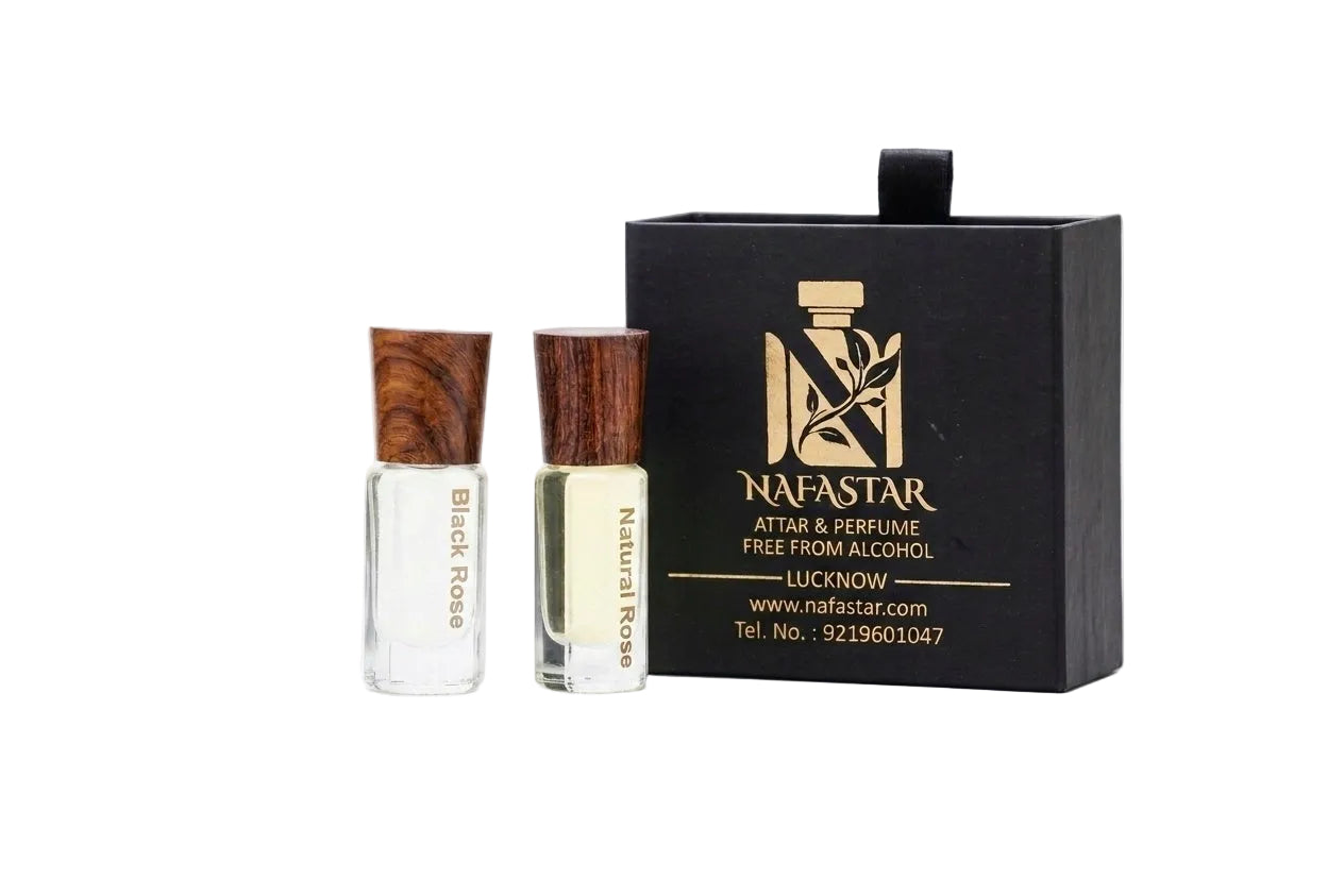 Nafastar Rose Noir Duo | Premium Natural Rose & Black Rose