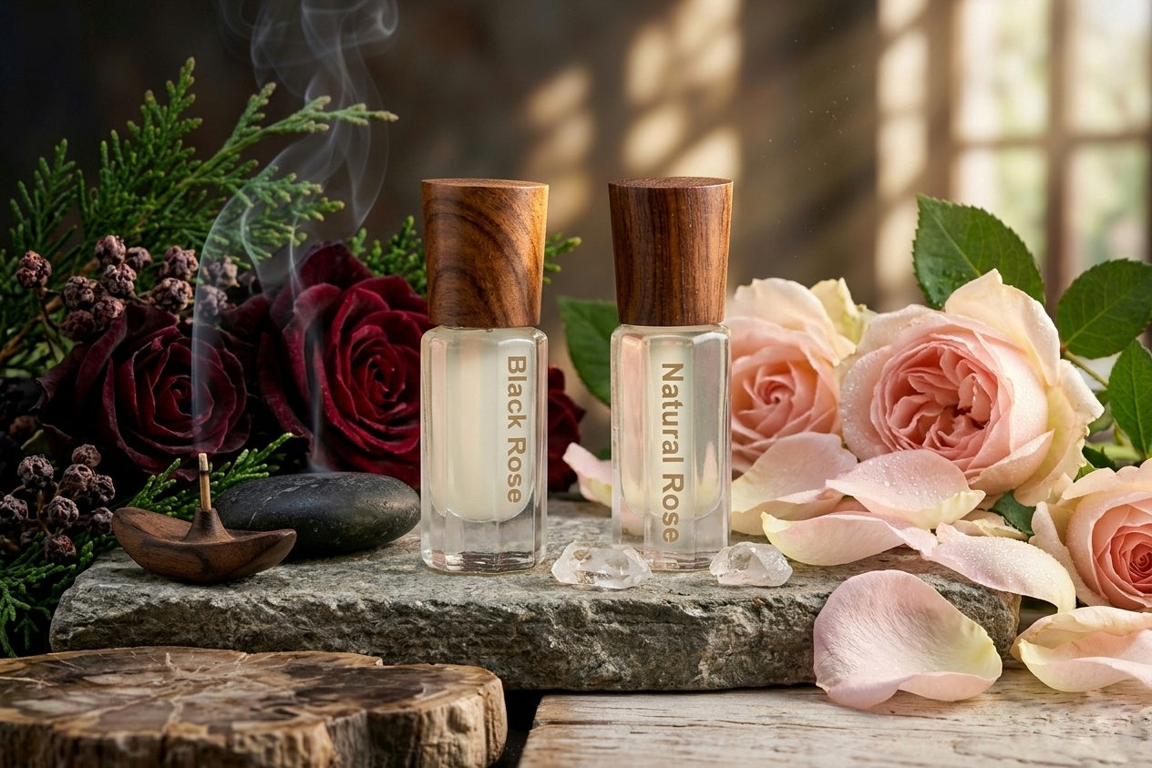 Nafastar Rose Noir Duo | Premium Natural Rose & Black Rose