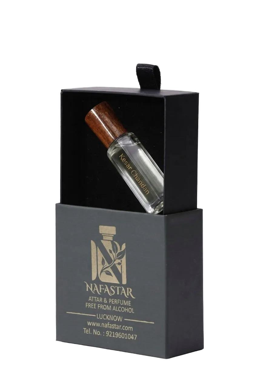 Kesar Chandan Attar | Premium Saffron & Sandalwood Perfume Oil | Pure Traditional Blend