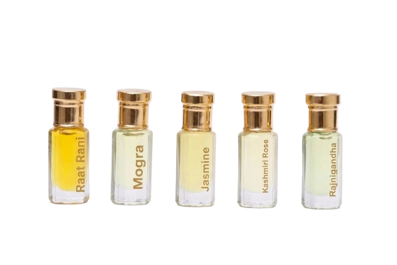Botanical Bliss Essence: A Luxurious Blend of Midnight Jasmine, Mogra, Kashmiri Rose & Rajnigandha