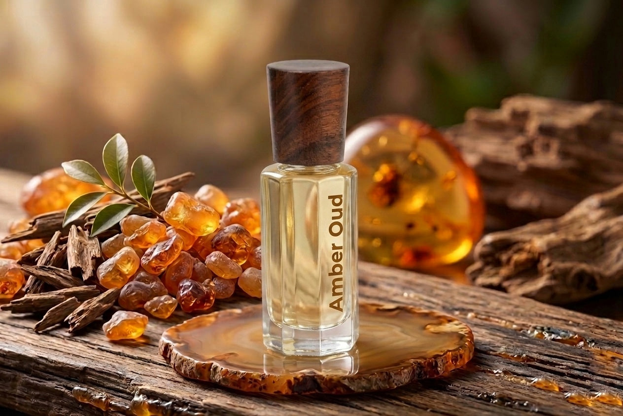 Amber Oud Attar: A Timeless Blend of Resinous Amber & Deep Woody Oud