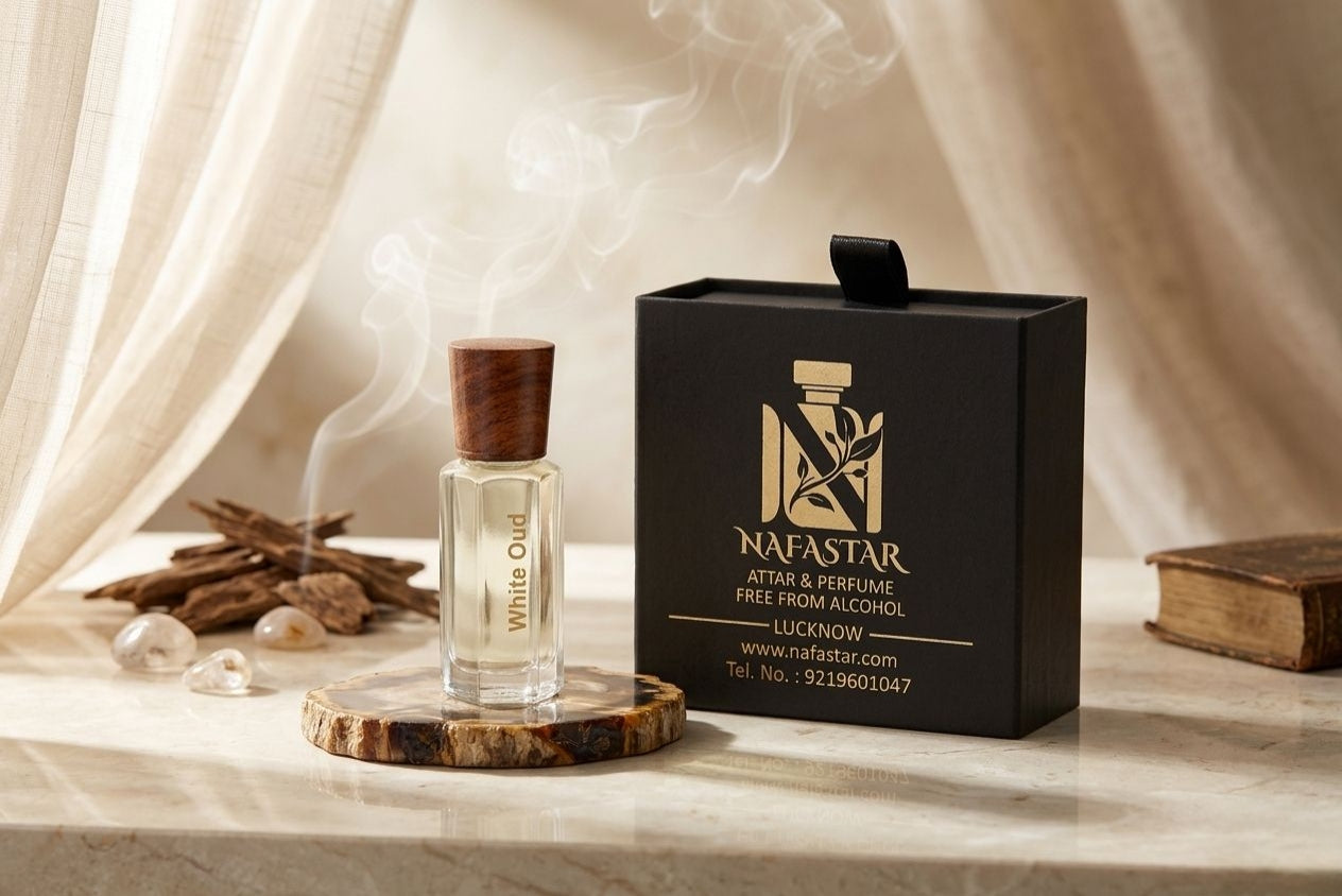 Nafastar White Oud Concentrated Perfume Oil | Fragrance with White Musk & Woody Notes