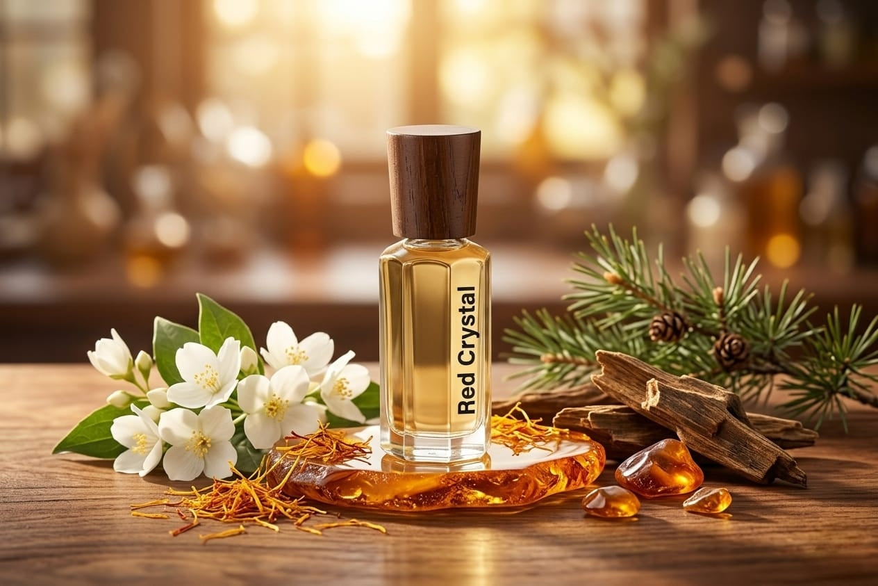 Red Crystal: The Ultimate Luminous Amber & Saffron Elixir