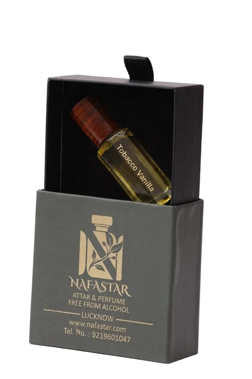 Nafastar Tobacco Vanilla Concentrated Perfume Oil – Luxury Unisex Attar, Rich Warm Spicy Fragrance with Sweet Tobacco & Creamy Vanilla