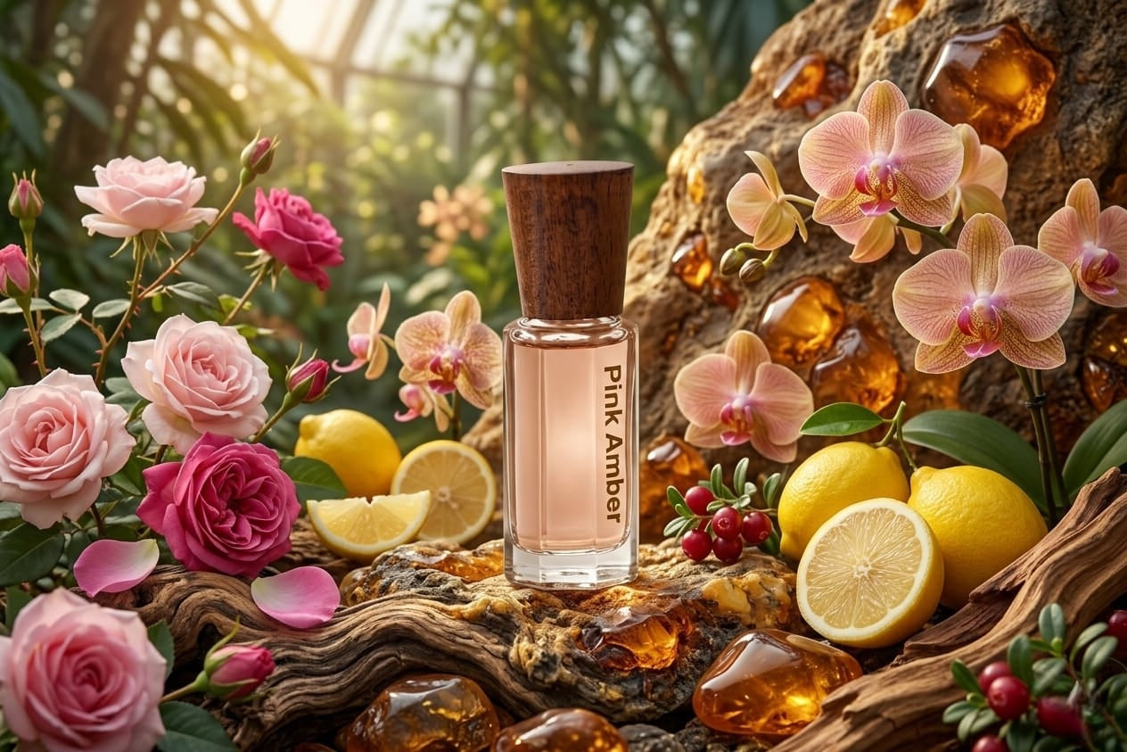 Pink Amber Attar: A Luminous Fusion of Soft Florals and Golden Resin