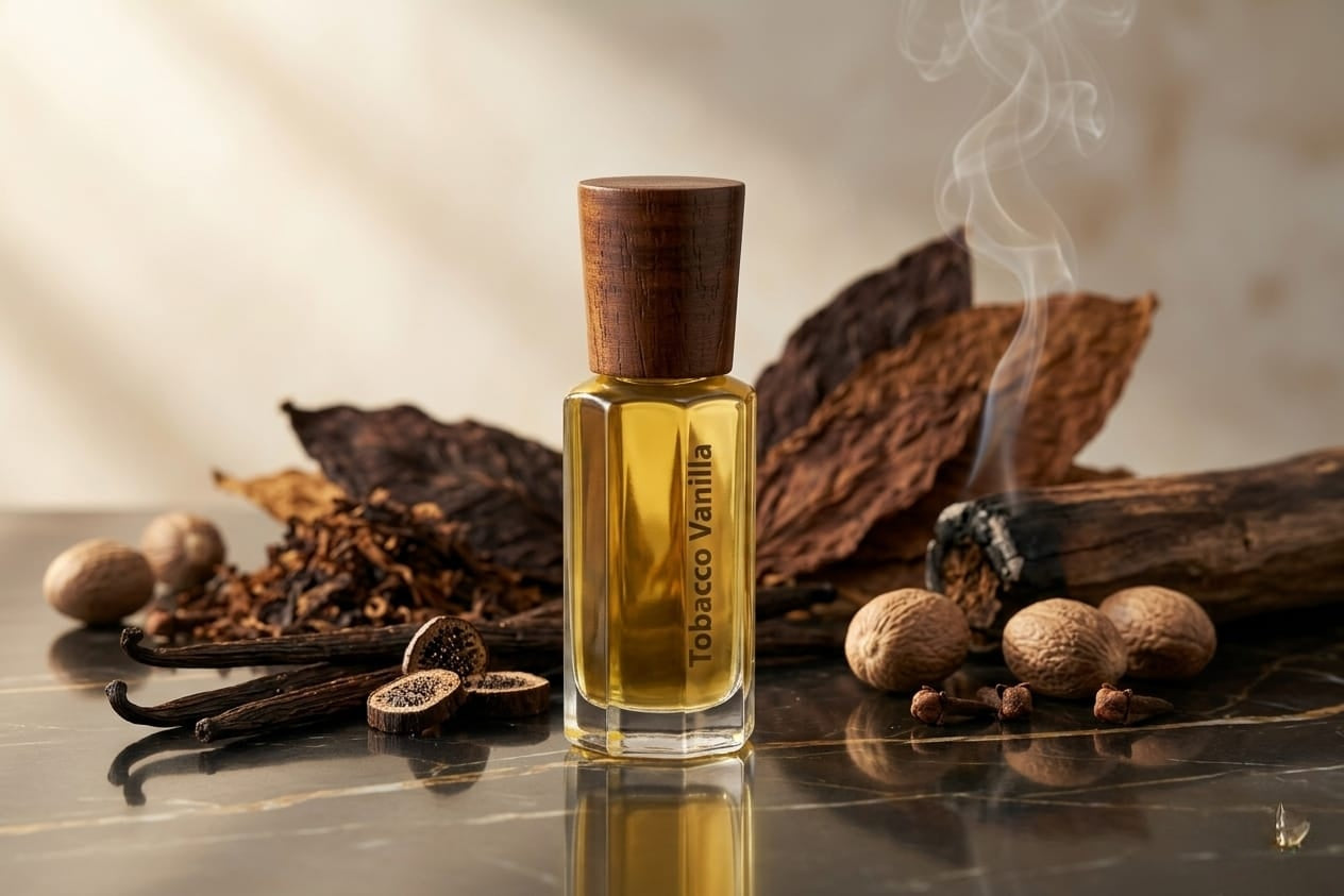 Nafastar Tobacco Vanilla Concentrated Perfume Oil – Luxury Unisex Attar, Rich Warm Spicy Fragrance with Sweet Tobacco & Creamy Vanilla