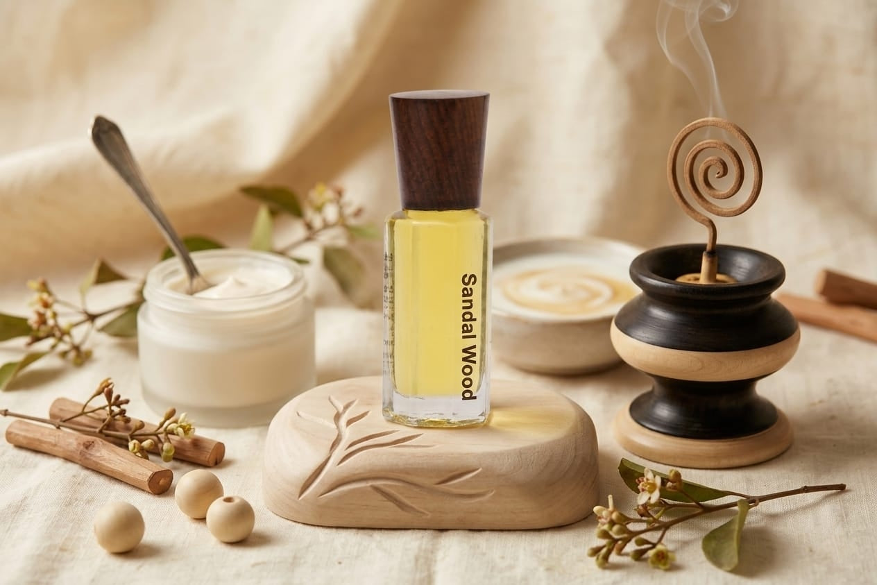 Royal Sandalwood Attar: The Pure Essence of Meditative Luxury