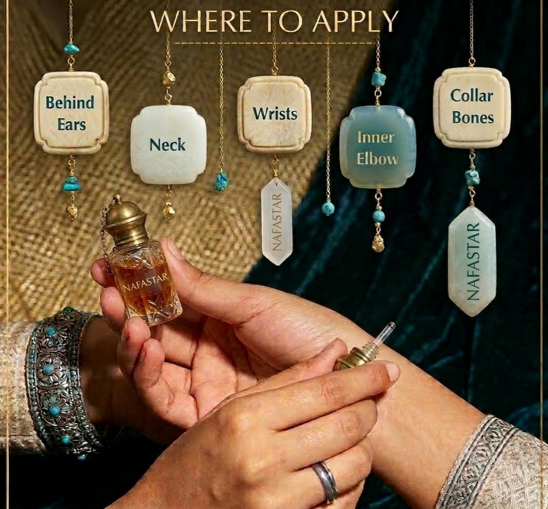Nafastar Artisan Attar Gift Set | Musk Oud, Black Rose & Sandal Rose | The Heritage Collection